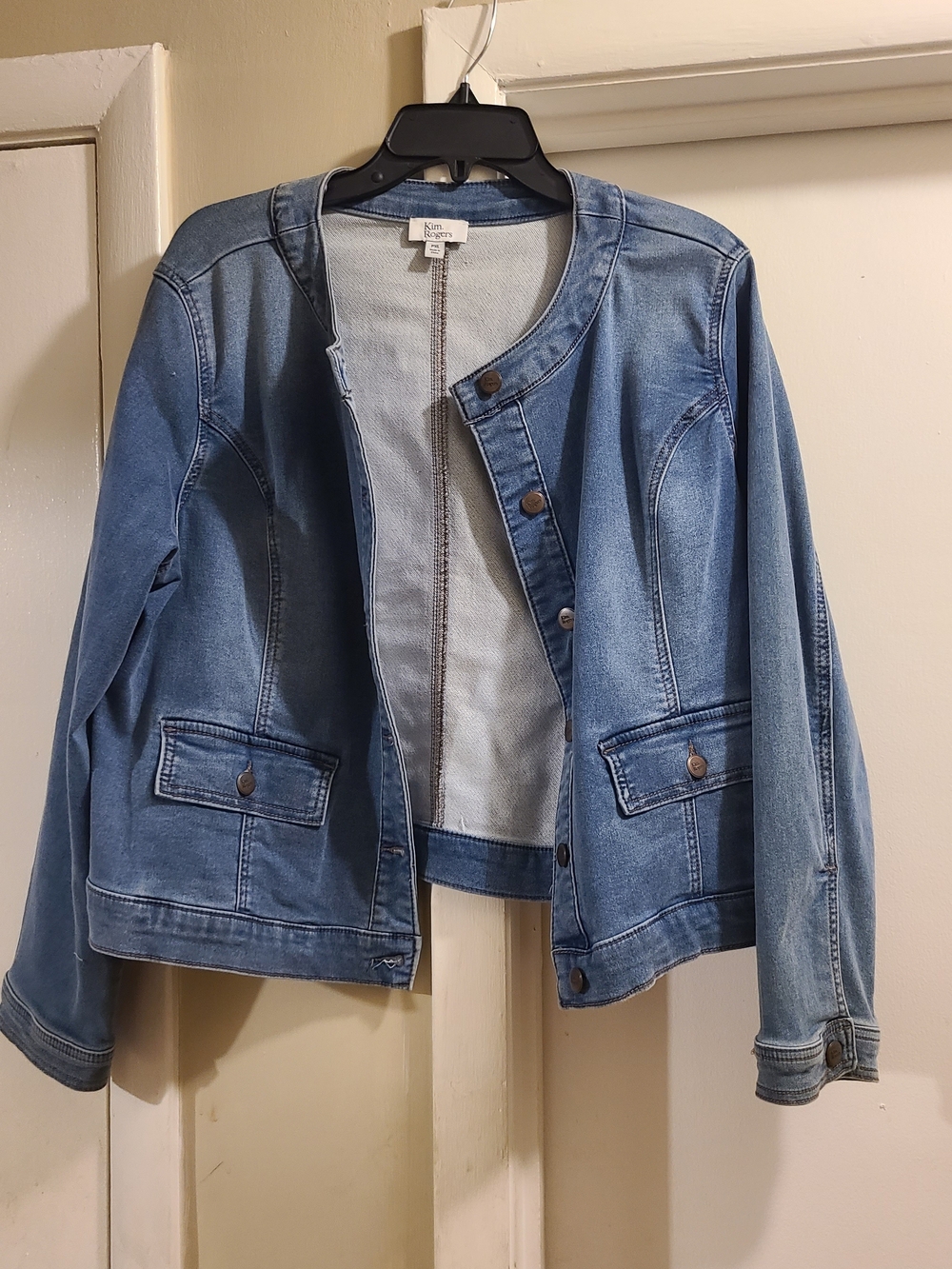 Kim Rogers Light Blue Denim Jacket with Button Pockets